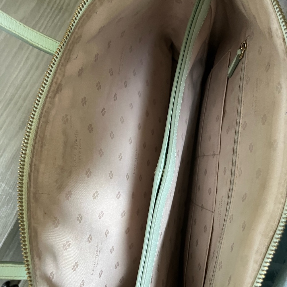 Kate Spade mint green Tote Bag laptop work bag - Picture 4 of 4